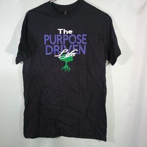 Black Graphic T Shirt Purpose Driven Life Tee Inspirational Faith Shirt Casual